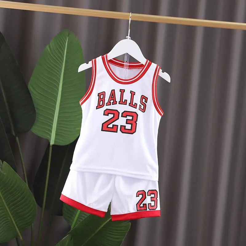 2 Pieces Basketball Tank & Shorts for Children Boy