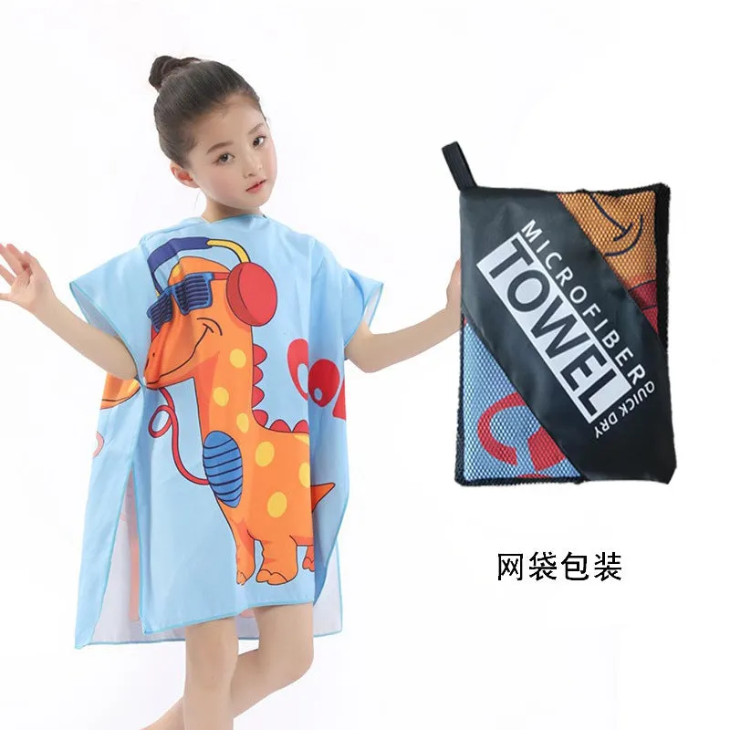 200g-300g Superfine Terry Cloth Child Cartoon Towel Poncho with 150D Thread and Other Craftsmanship