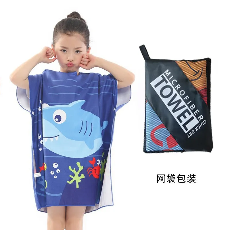 200g-300g Superfine Terry Cloth Child Cartoon Towel Poncho with 150D Thread and Other Craftsmanship