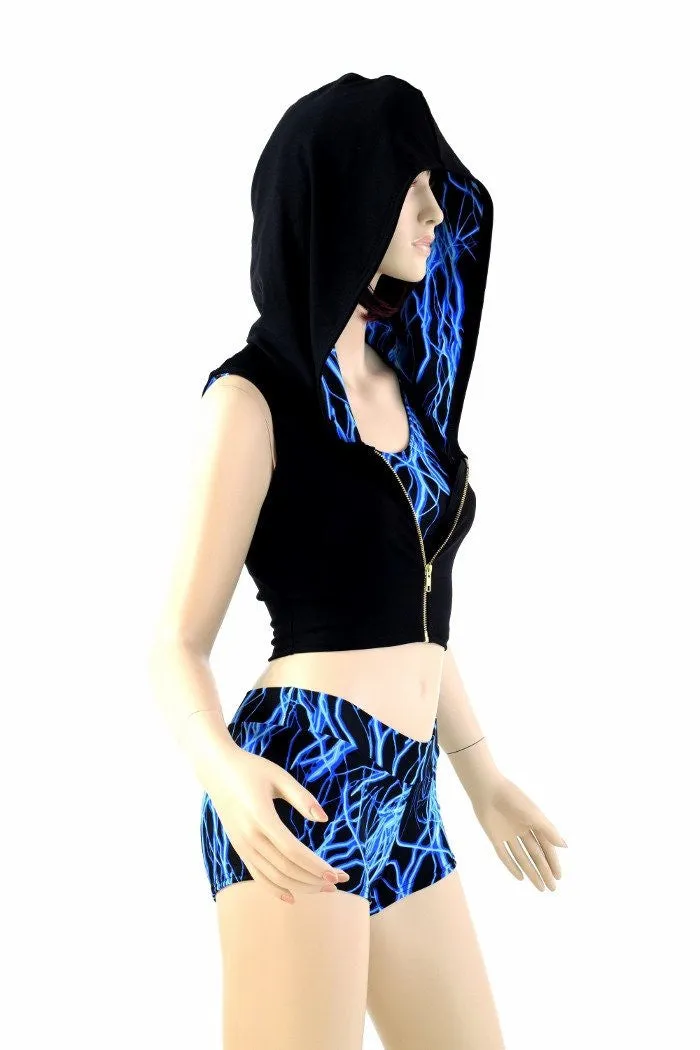 3PC Blue Lightning Hoodie Set