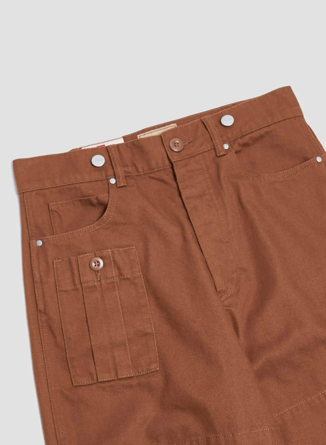 6 Pocket Pant Heavy Cotton in Brown