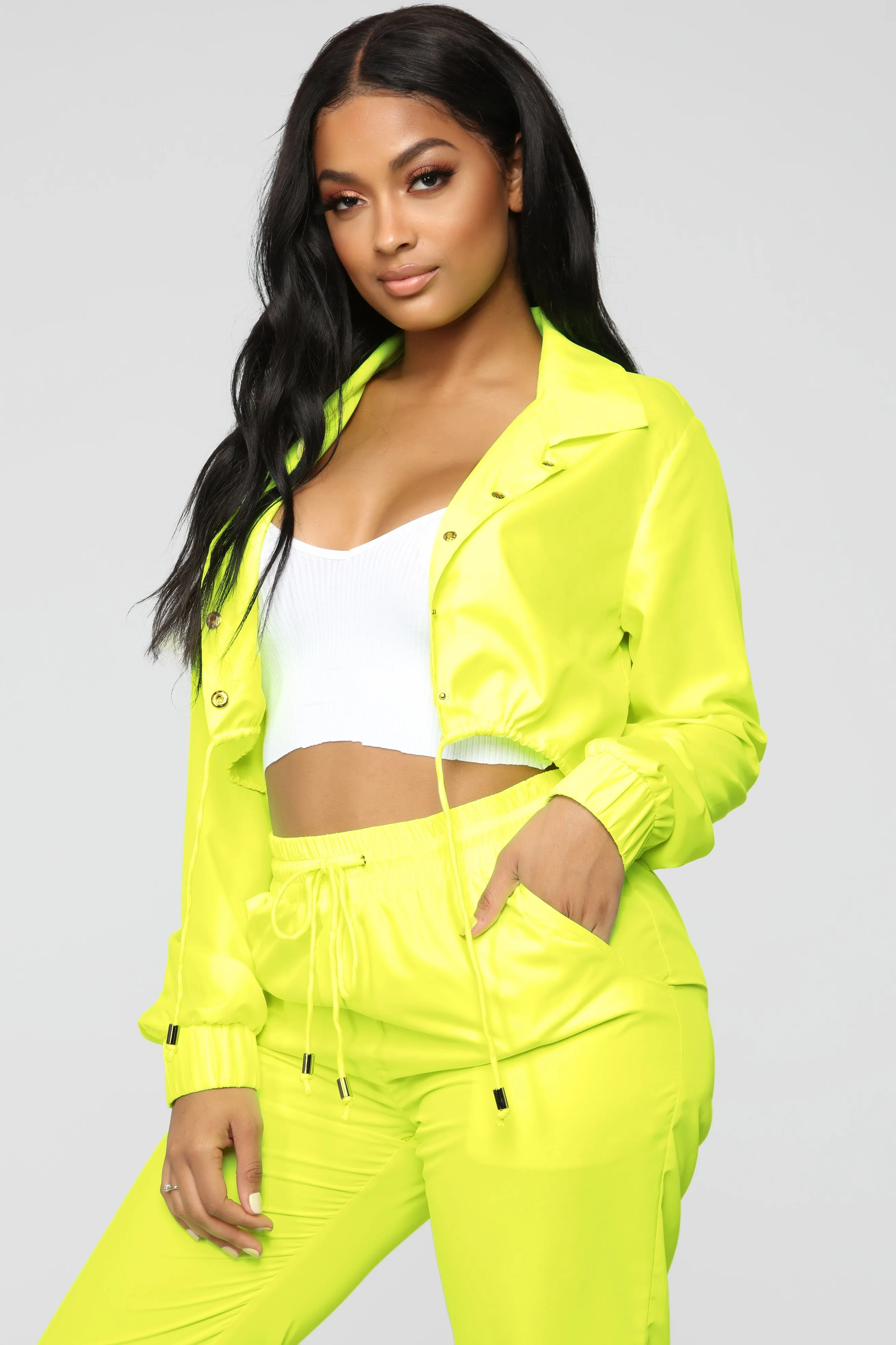 A Baddie Fasho Lounge Set - NeonYellow