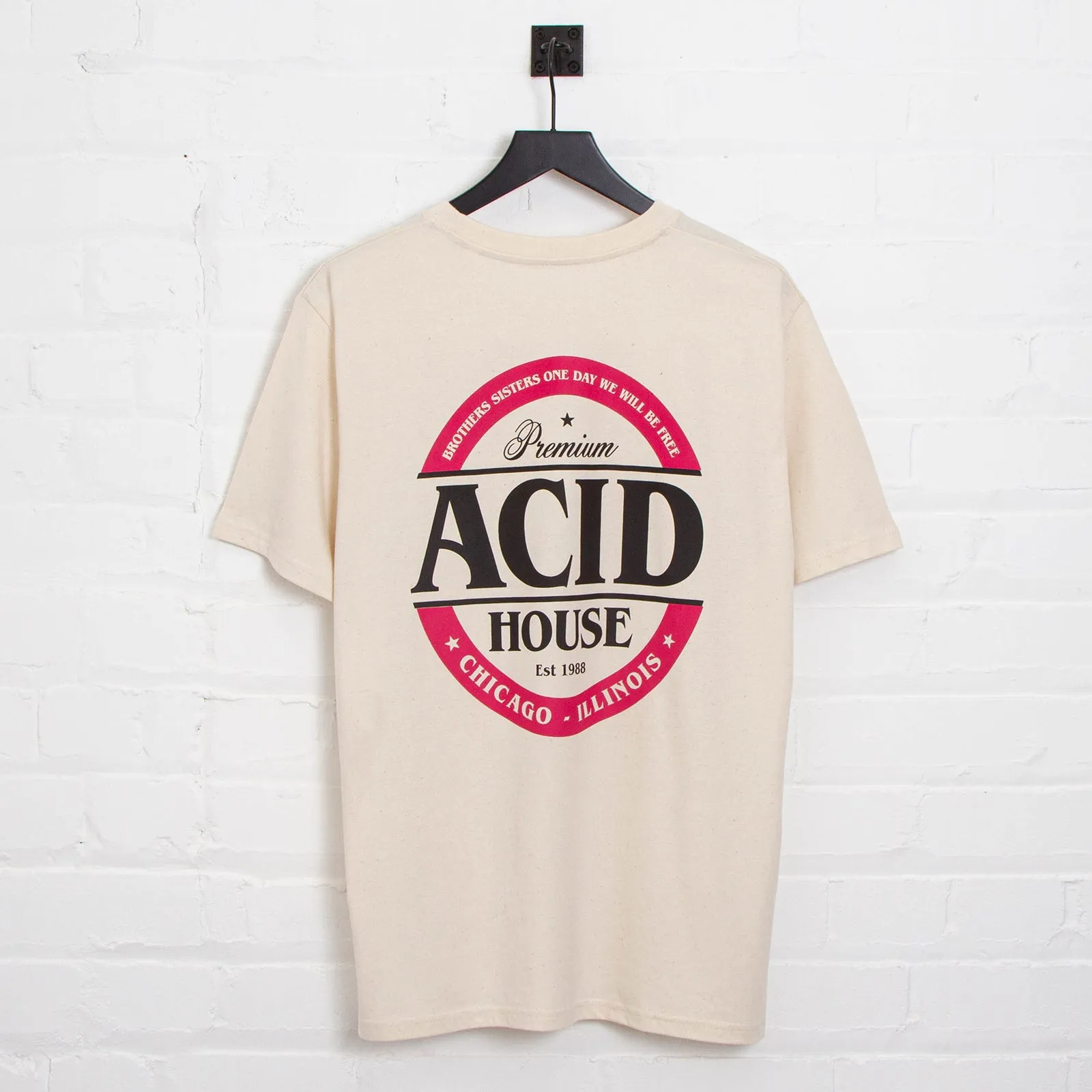 Acid House Premium Back Print - Tshirt - Natural