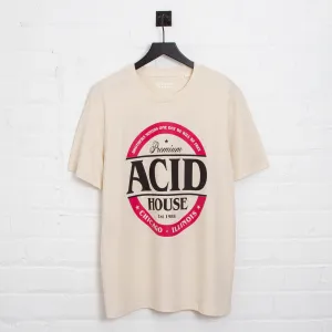 Acid House Premium Front Print - Tshirt - Natural