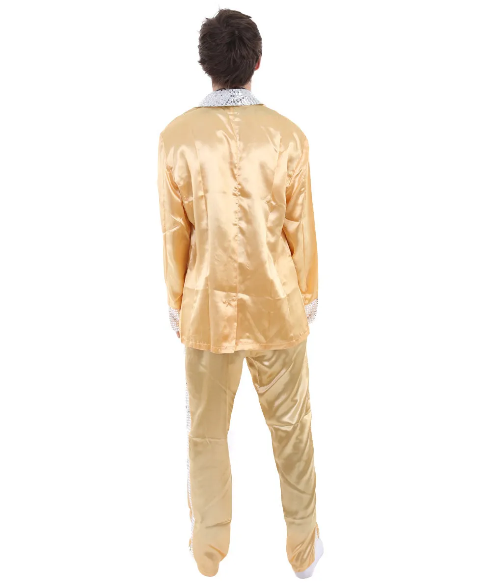 Adult Men's Satin Costume | Gold Cosplay Costume