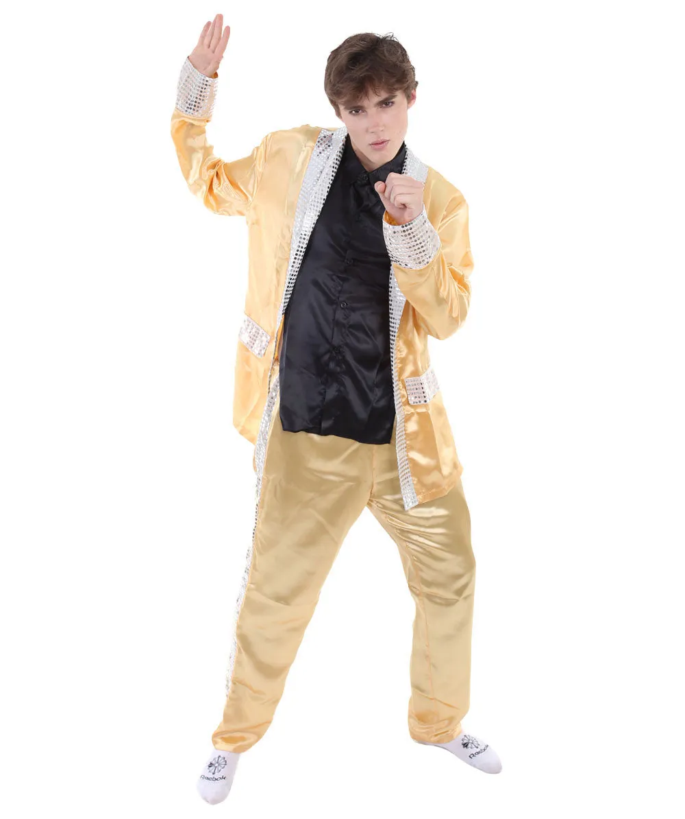 Adult Men's Satin Costume | Gold Cosplay Costume