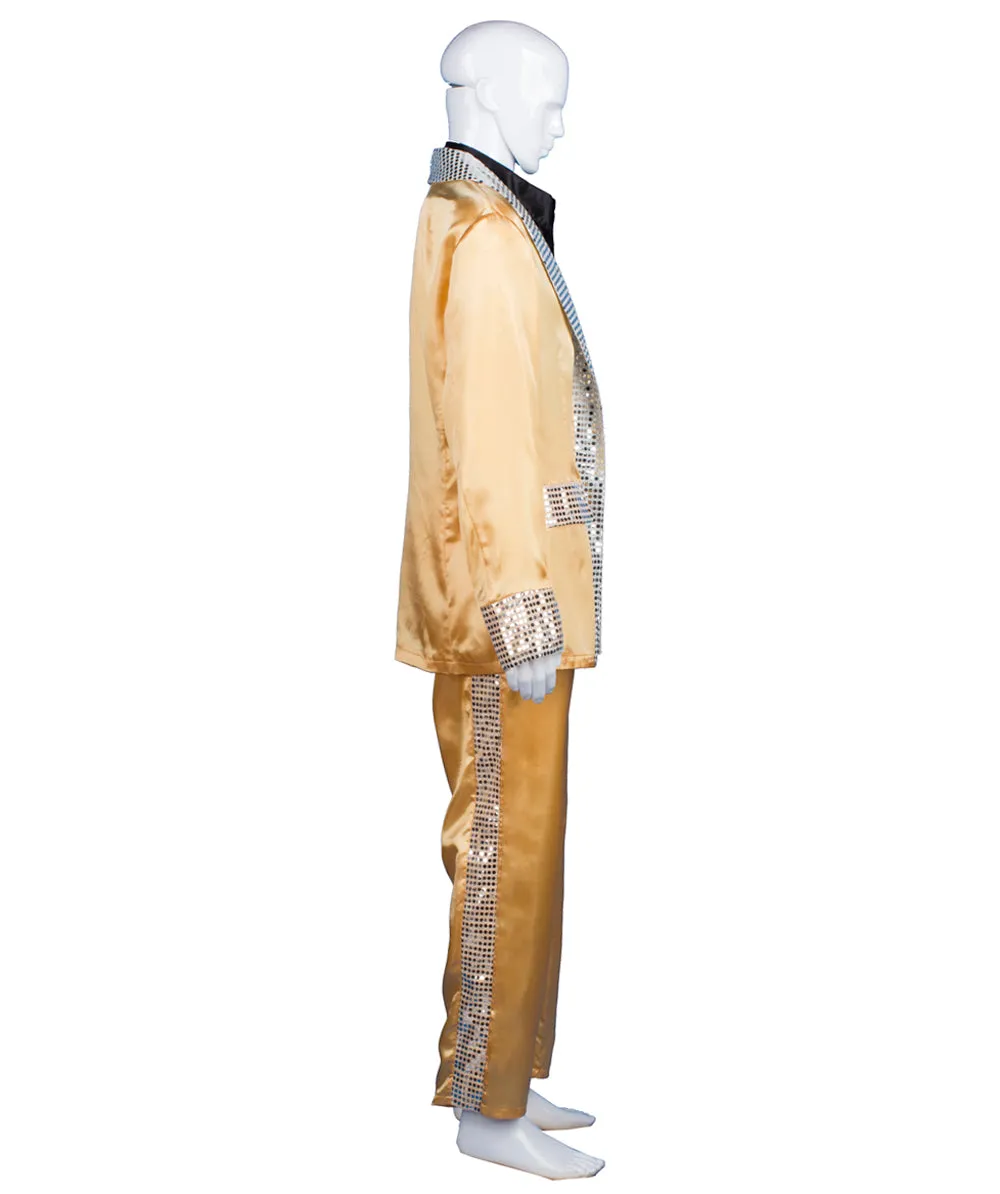 Adult Men's Satin Costume | Gold Cosplay Costume