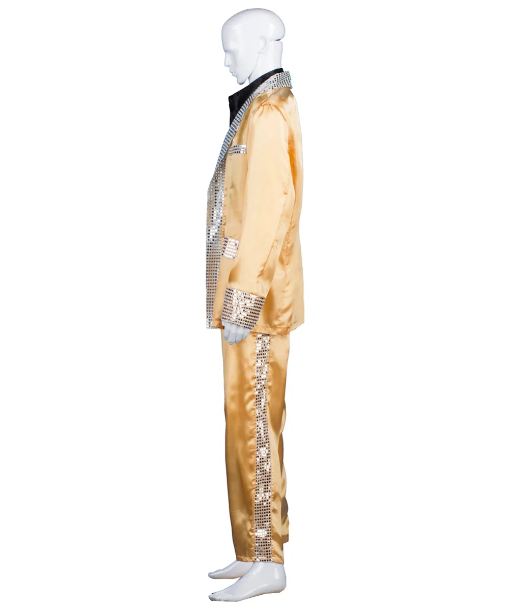 Adult Men's Satin Costume | Gold Cosplay Costume