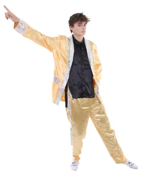 Adult Men's Satin Costume | Gold Cosplay Costume