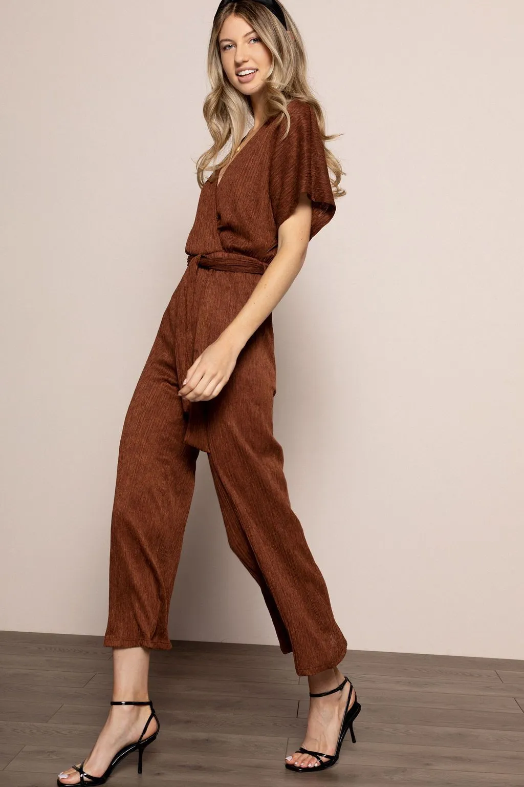 Alondra Jumpsuit in Cappucinno in Brown