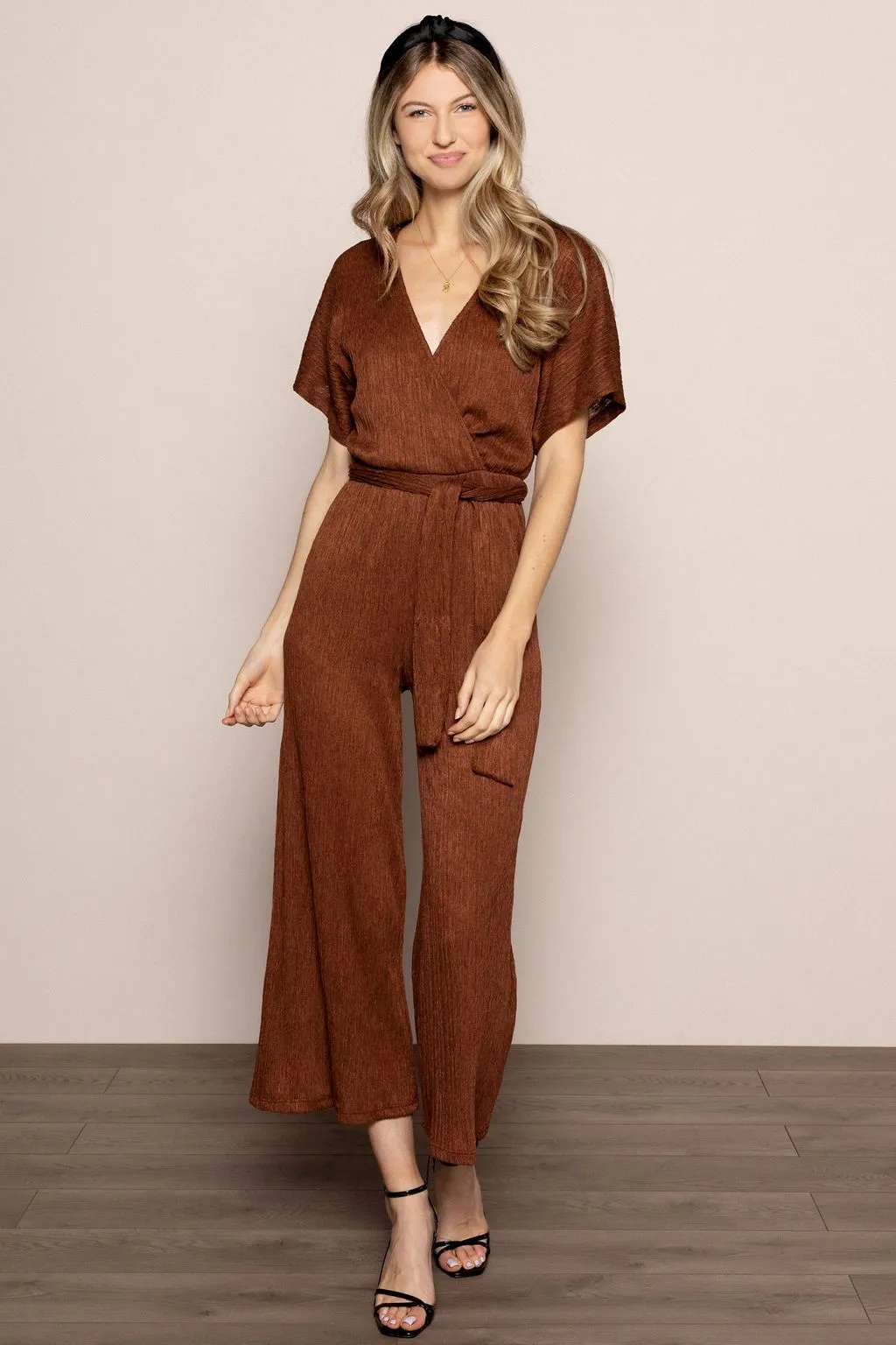 Alondra Jumpsuit in Cappucinno in Brown