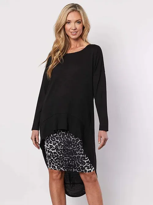 Animal Print Ruched Skirt