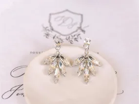 Anita Drops - Silver Swarovski Bridal Jacket Drop Earrings