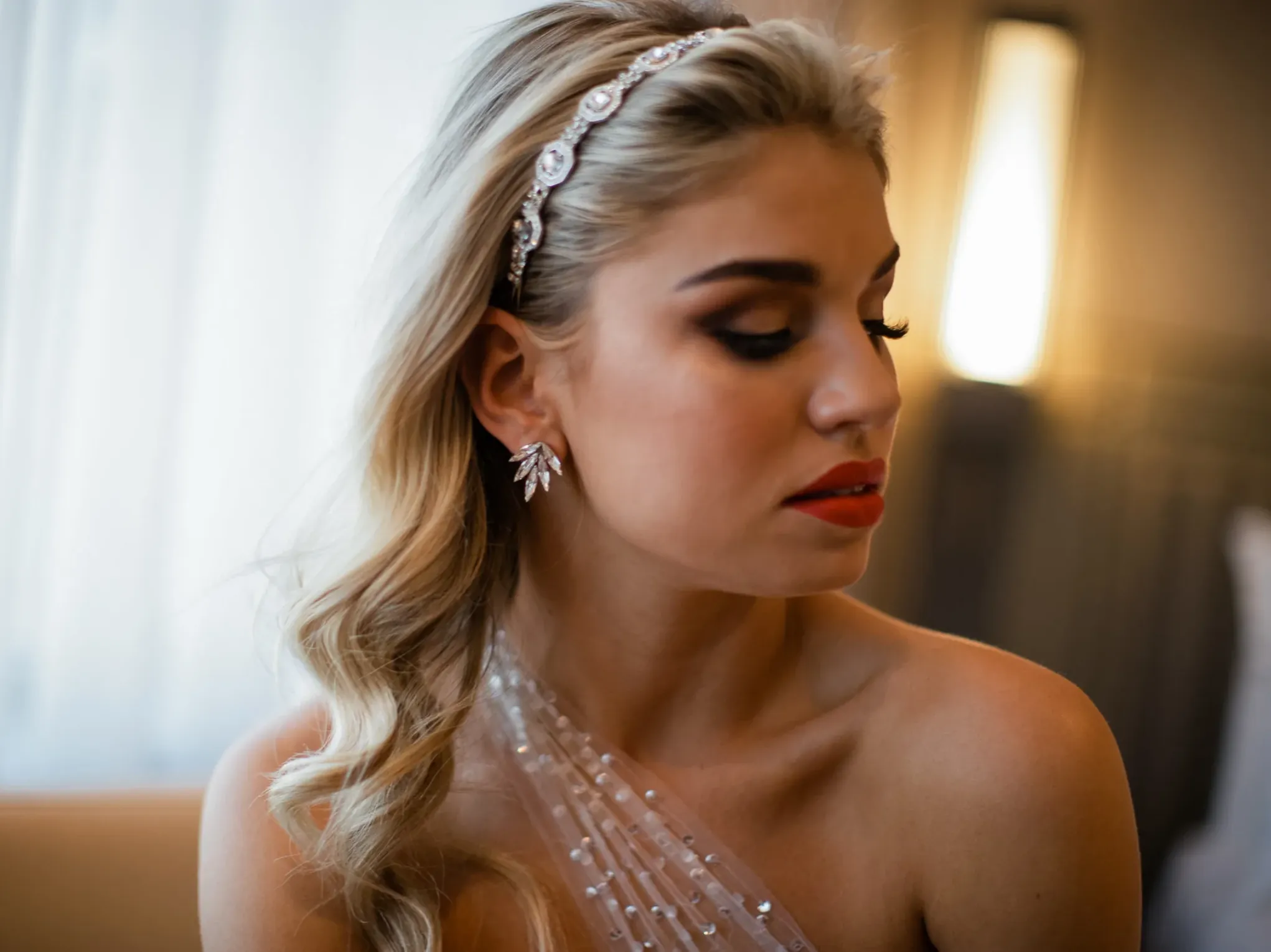 Anita Studs - Bridal Swarovski Silver Chandelier Earrings