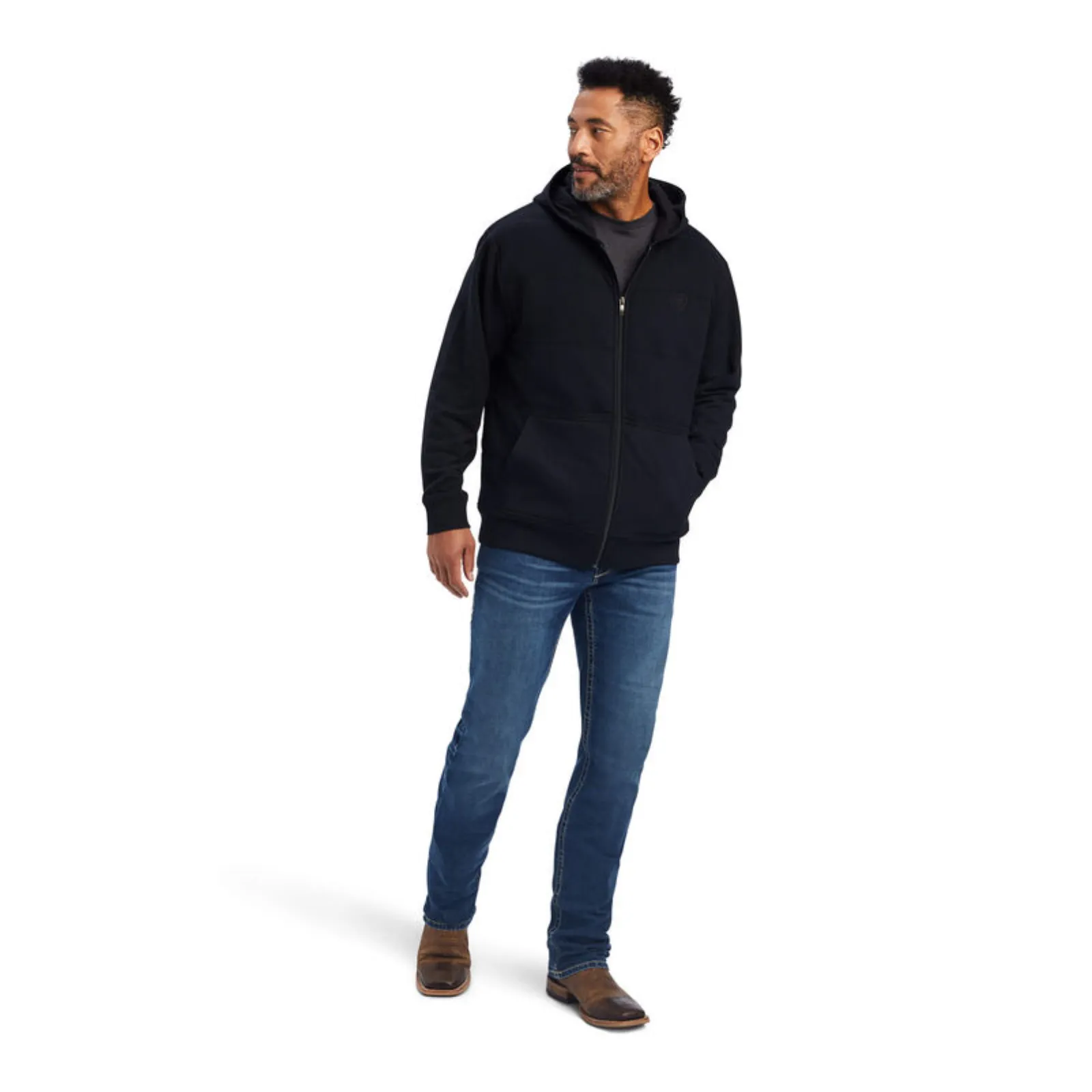 Ariat® Men's Zephyr Hybrid Black Full Zip Jacket 10041813