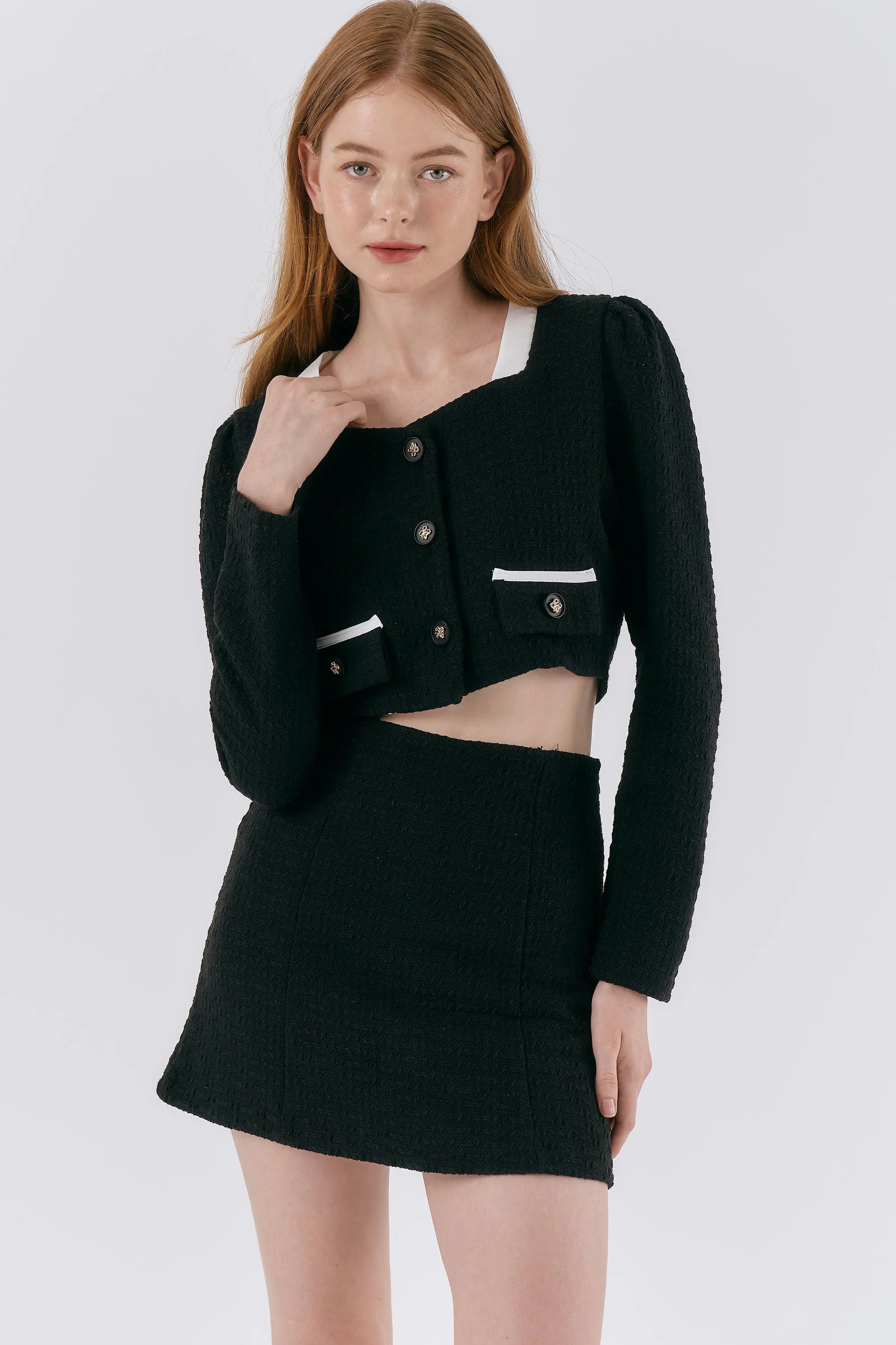 Ashley Tweed Cropped Jacket