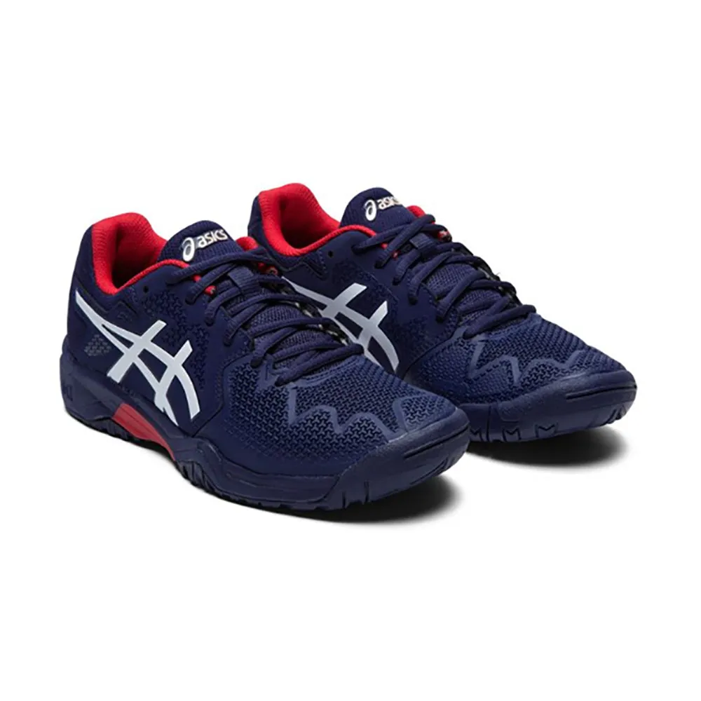 Asics Gel Resolution 8 Peacoat Red Juniors Tennis Shoes