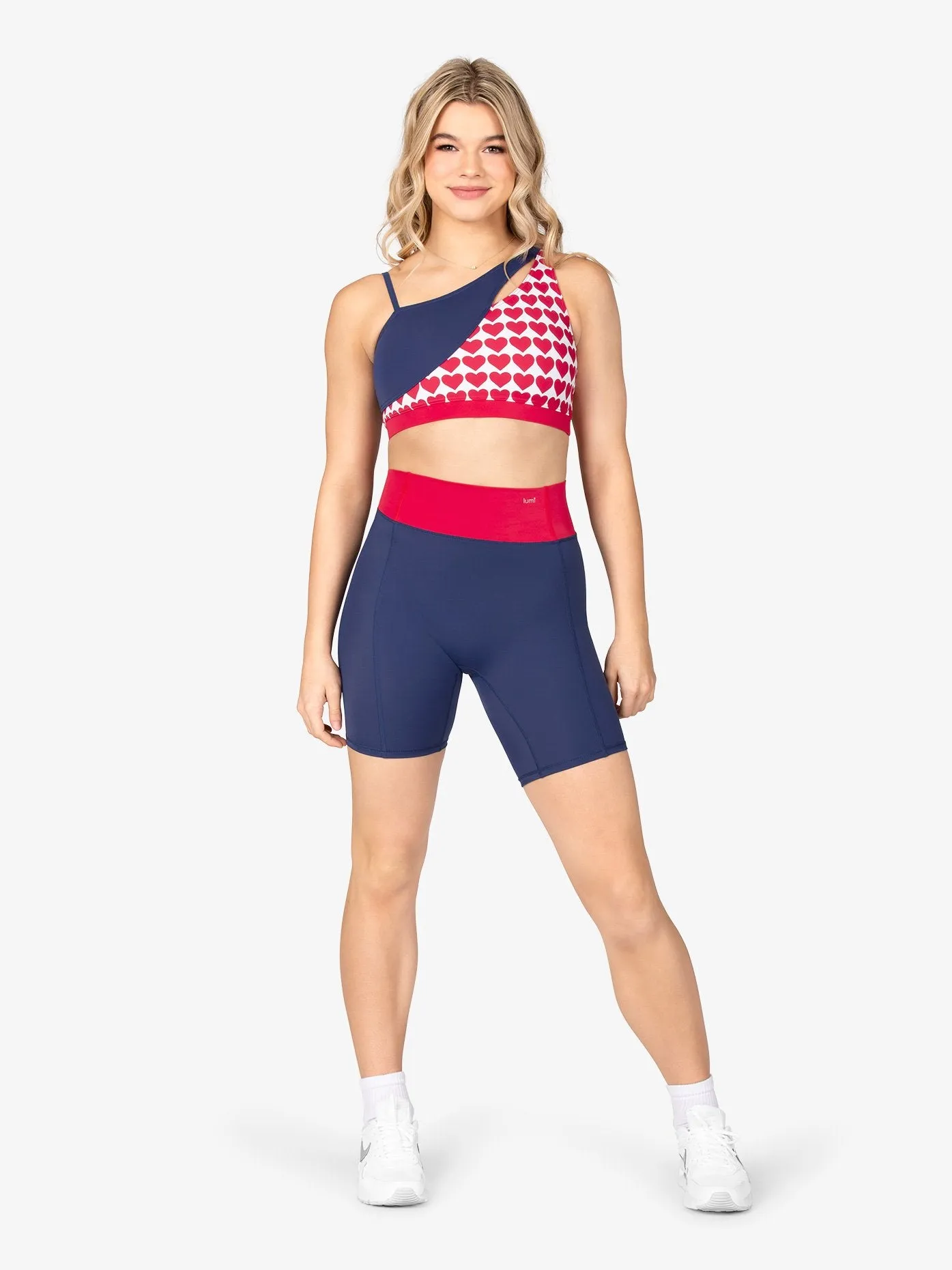 Asymmetric Heart Crop Top - Multi