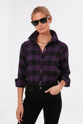 Aubergine Check Parker Shacket