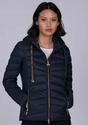 Barbour International Womens Grid Quilted Jacket, Navy