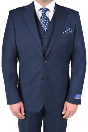 Berragamo "Napoli" Solid New Blue 2-Button Notch Suit