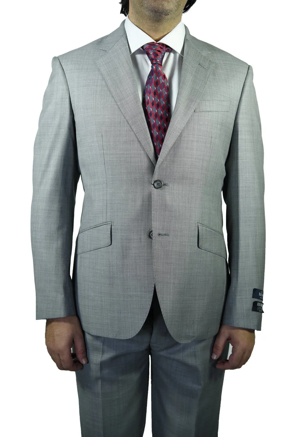 Berragamo "Reda" Grey Sharkskin Slim Fit Suit