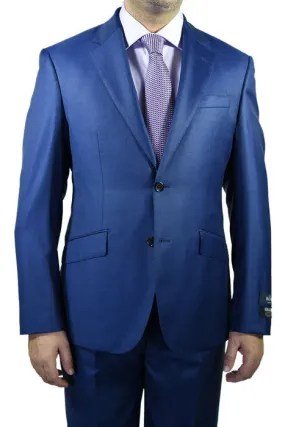 Berragamo "Reda" New Blue Sharkskin Slim Fit Suit