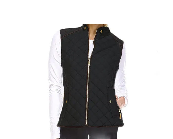 Black Quilted Vest - The Aspen