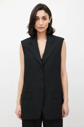 Black Saville Blazer Vest