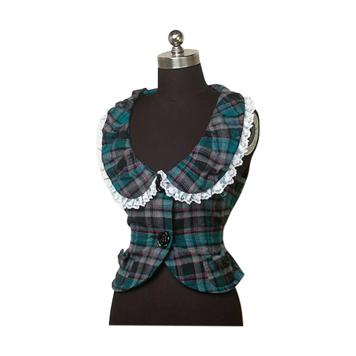 Blouse or Vest Lolita Scottish Tartan Cloth