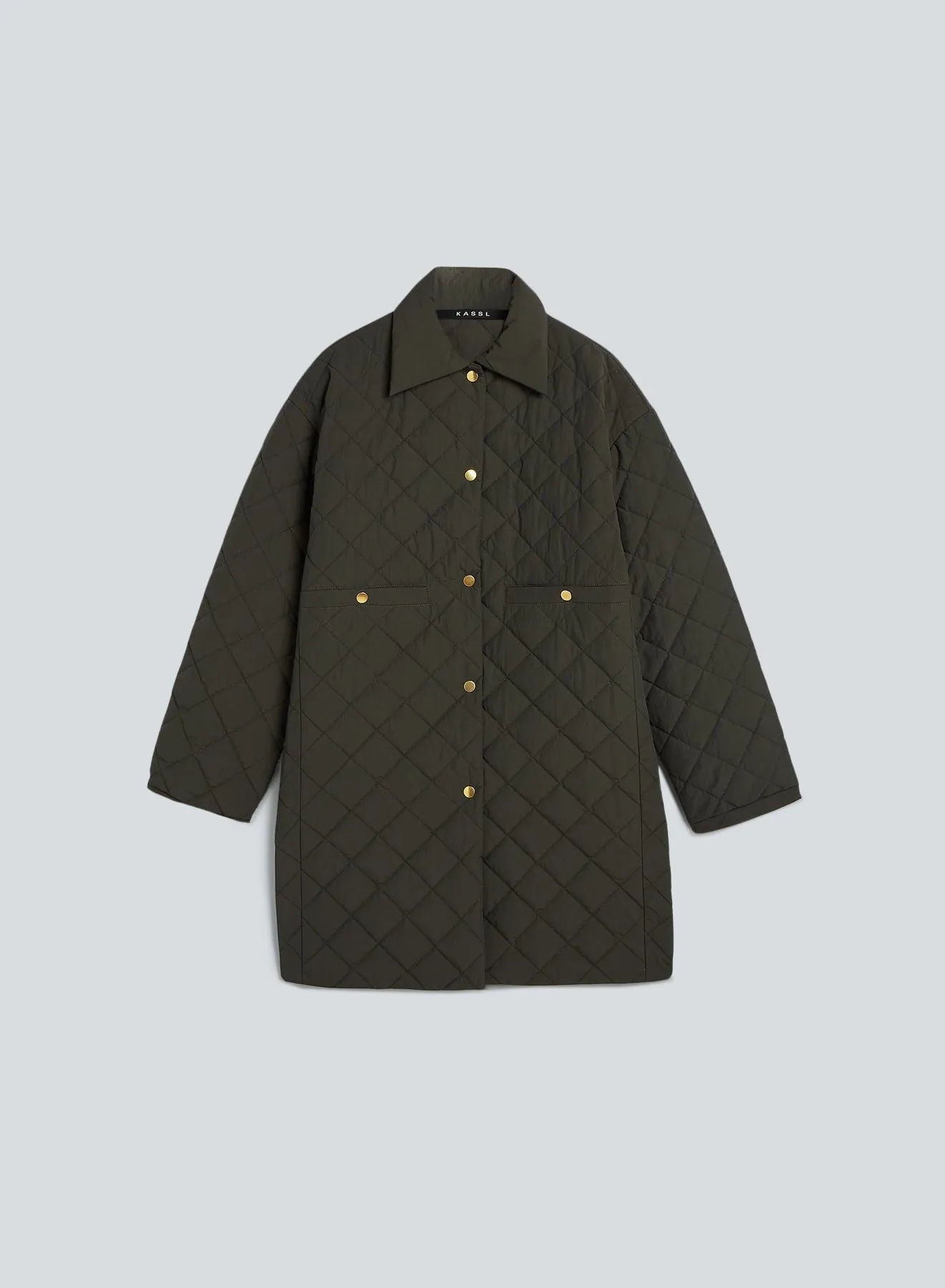 Blouson jacket long taffeta | dark green