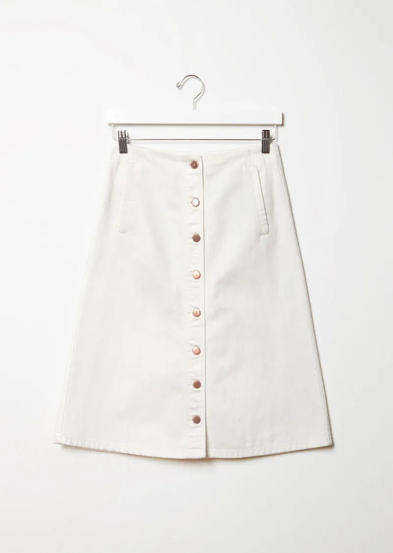 Button Denim Skirt