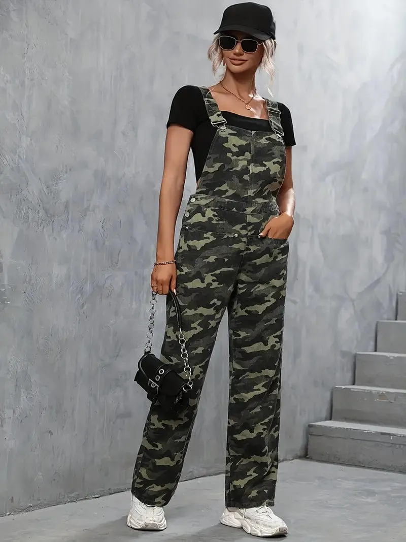 Camo Denim Jumpsuit