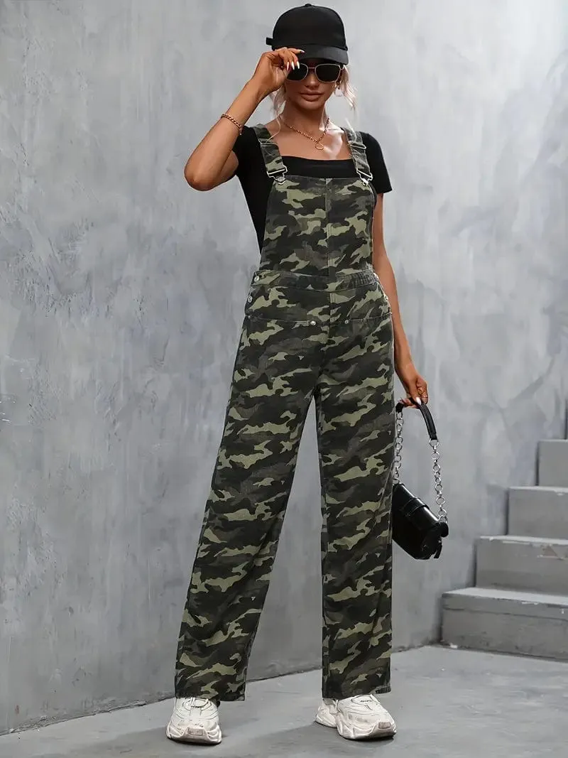 Camo Denim Jumpsuit