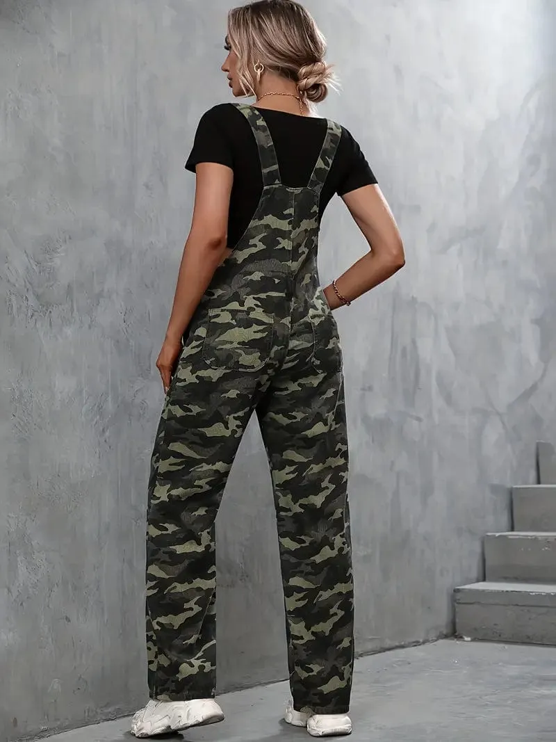 Camo Denim Jumpsuit