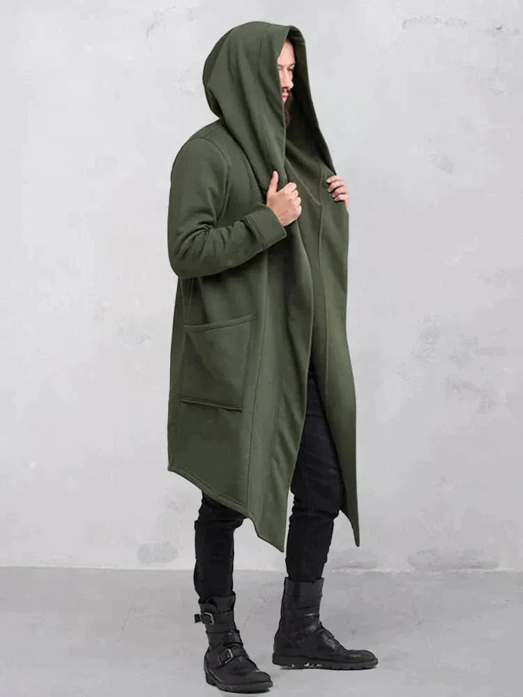 cardigan hooded cape coat