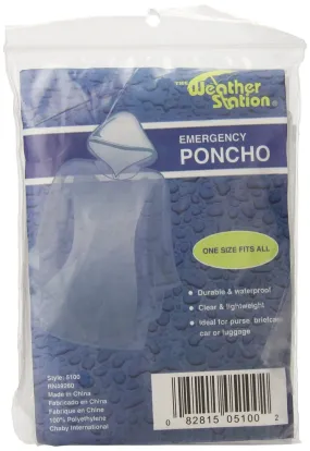 Chaby International 5100 Clear Emergency Rain Poncho