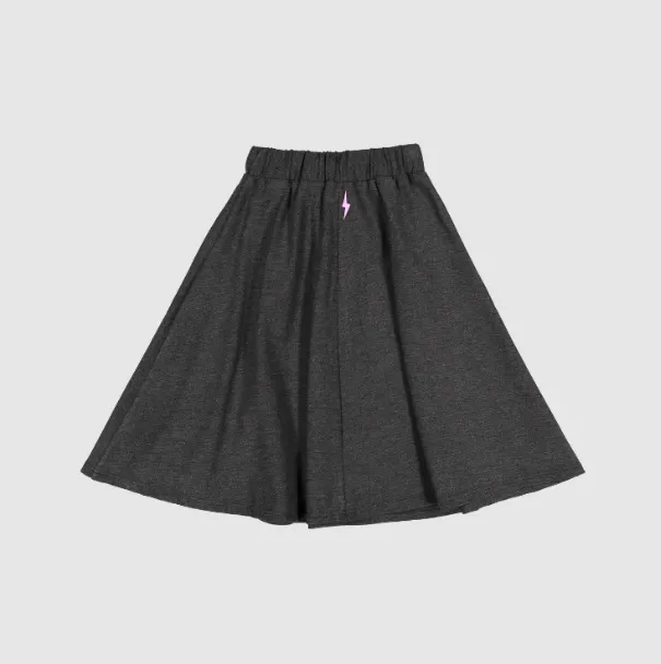 Charcoal Jersey Circle Skirt