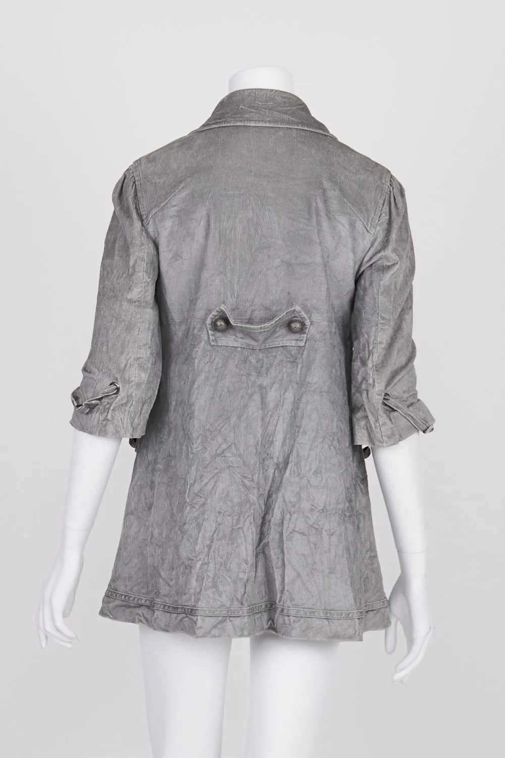 Charles Jourdan Grey Zip Front Jacket 8