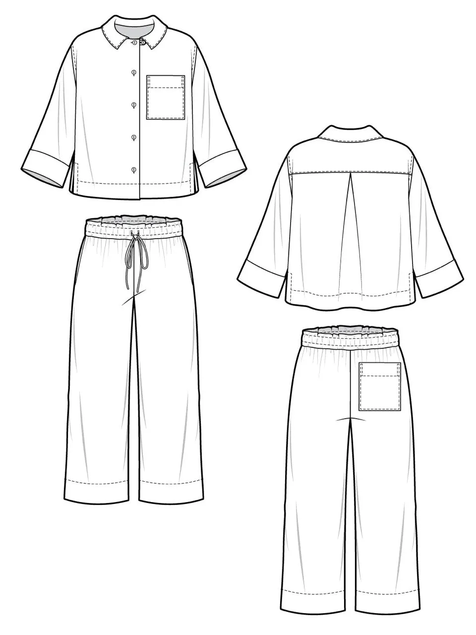 Closet Core Patterns Fran Pajamas