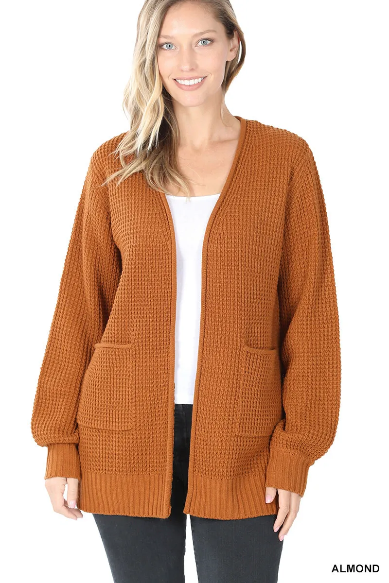 Comfy Waffle Cardigan Reg. & Plus