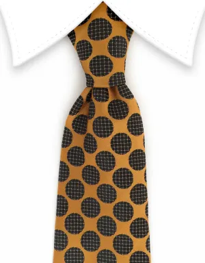 Copper & Black Polka Dot Necktie