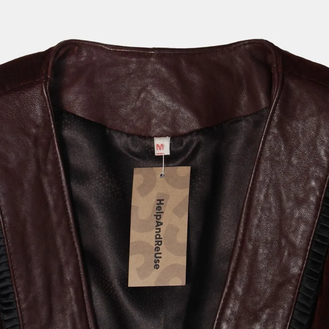 Cropped Vintage Leather Jacket