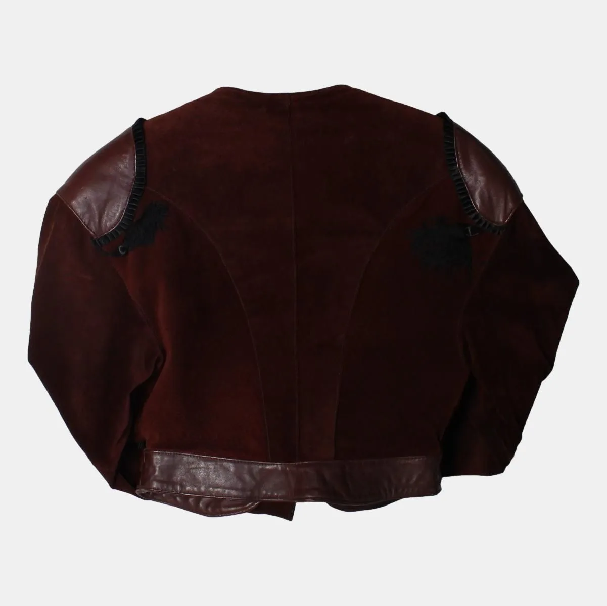 Cropped Vintage Leather Jacket