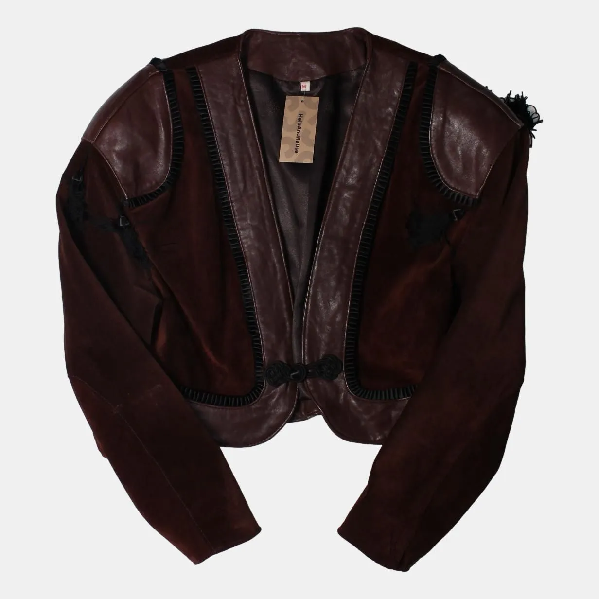 Cropped Vintage Leather Jacket