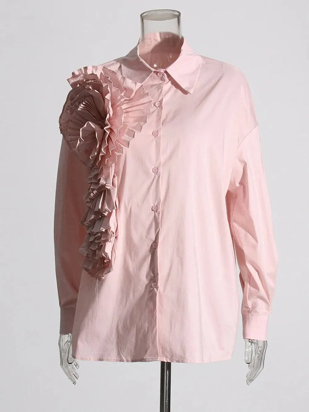 Daegan Casual Button Appliques Shirt