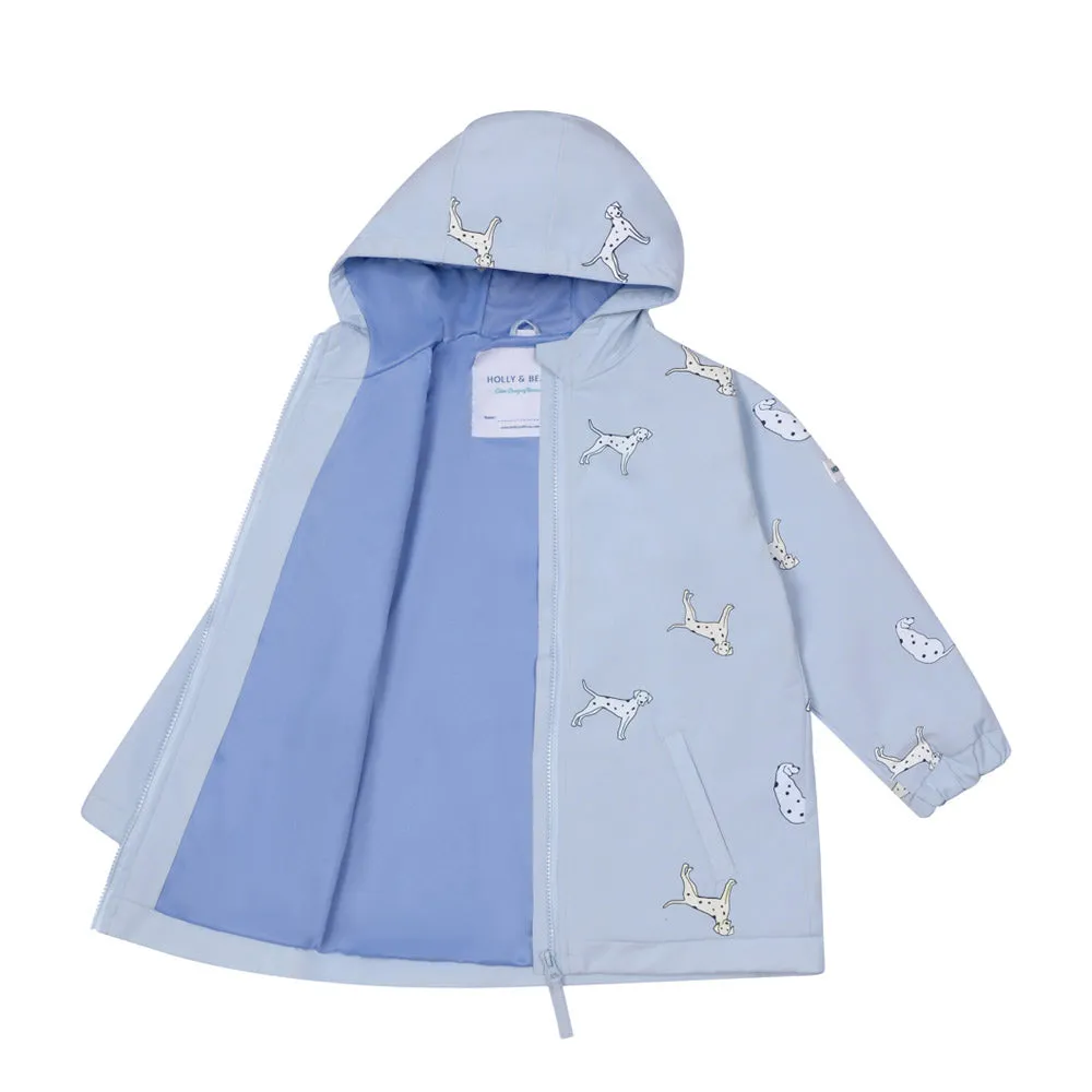 Dalmatian Dog Color Changing Kids Raincoat