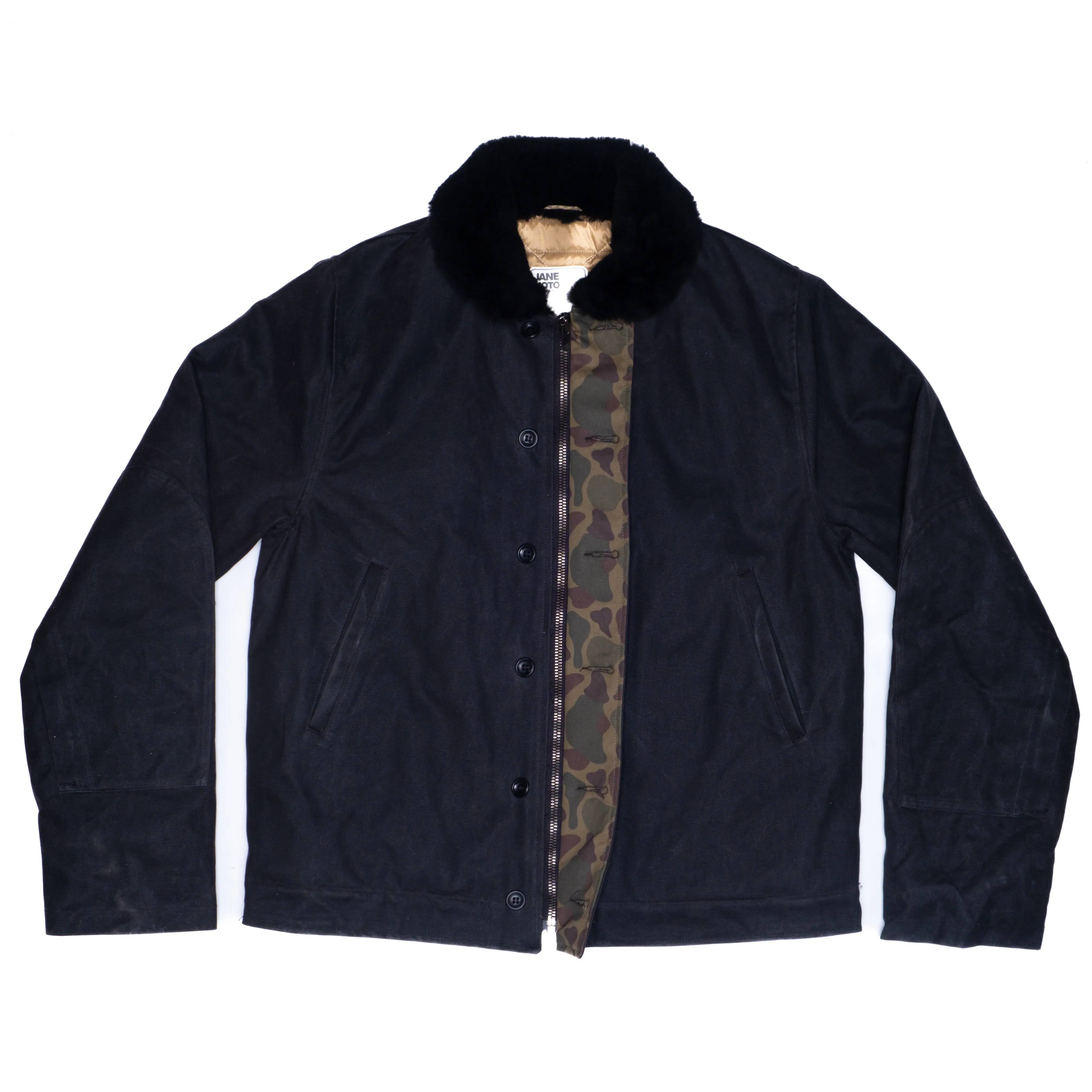 Deck Jacket - Black Shearling