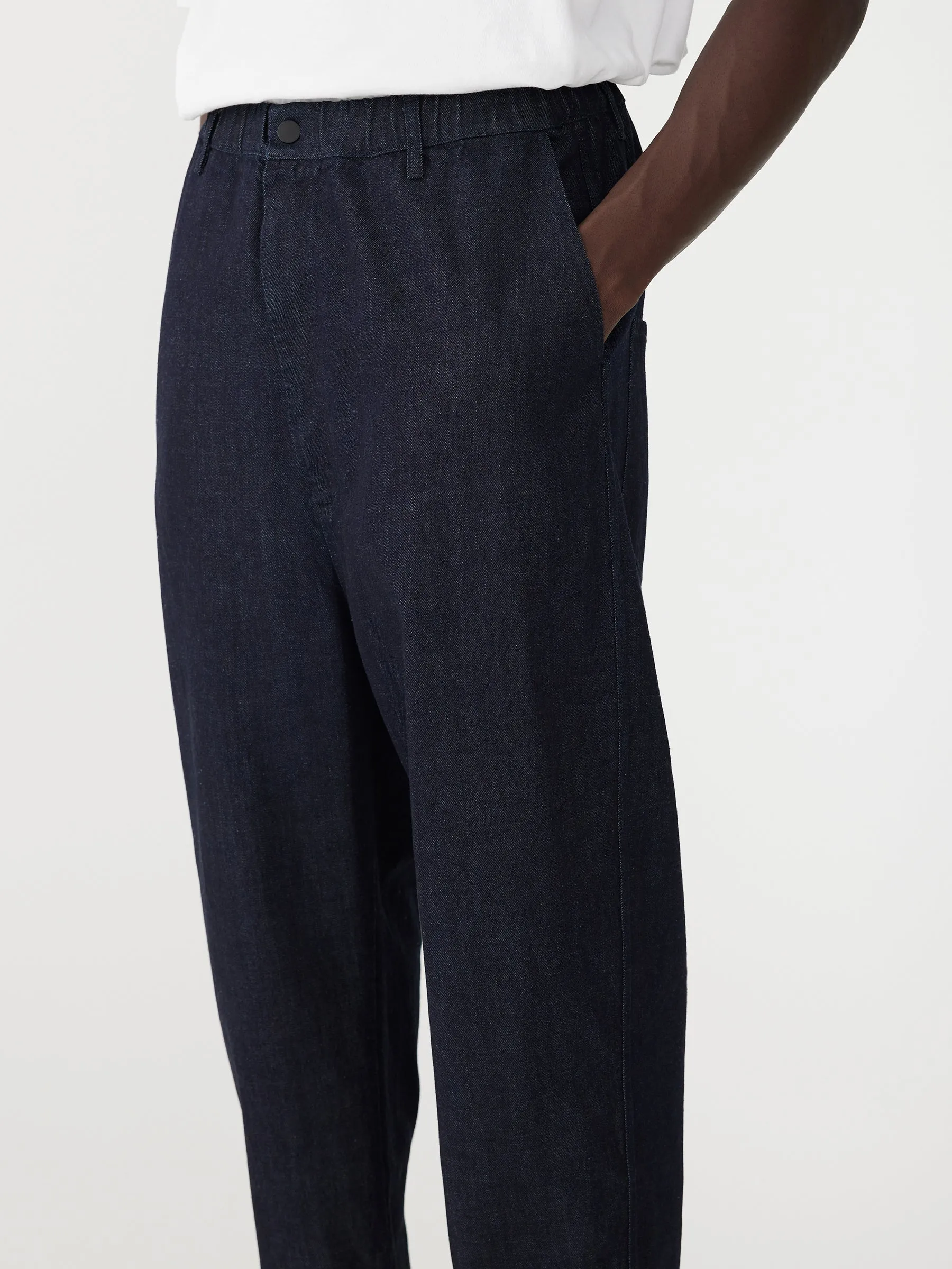 denim lo rise pull on pant