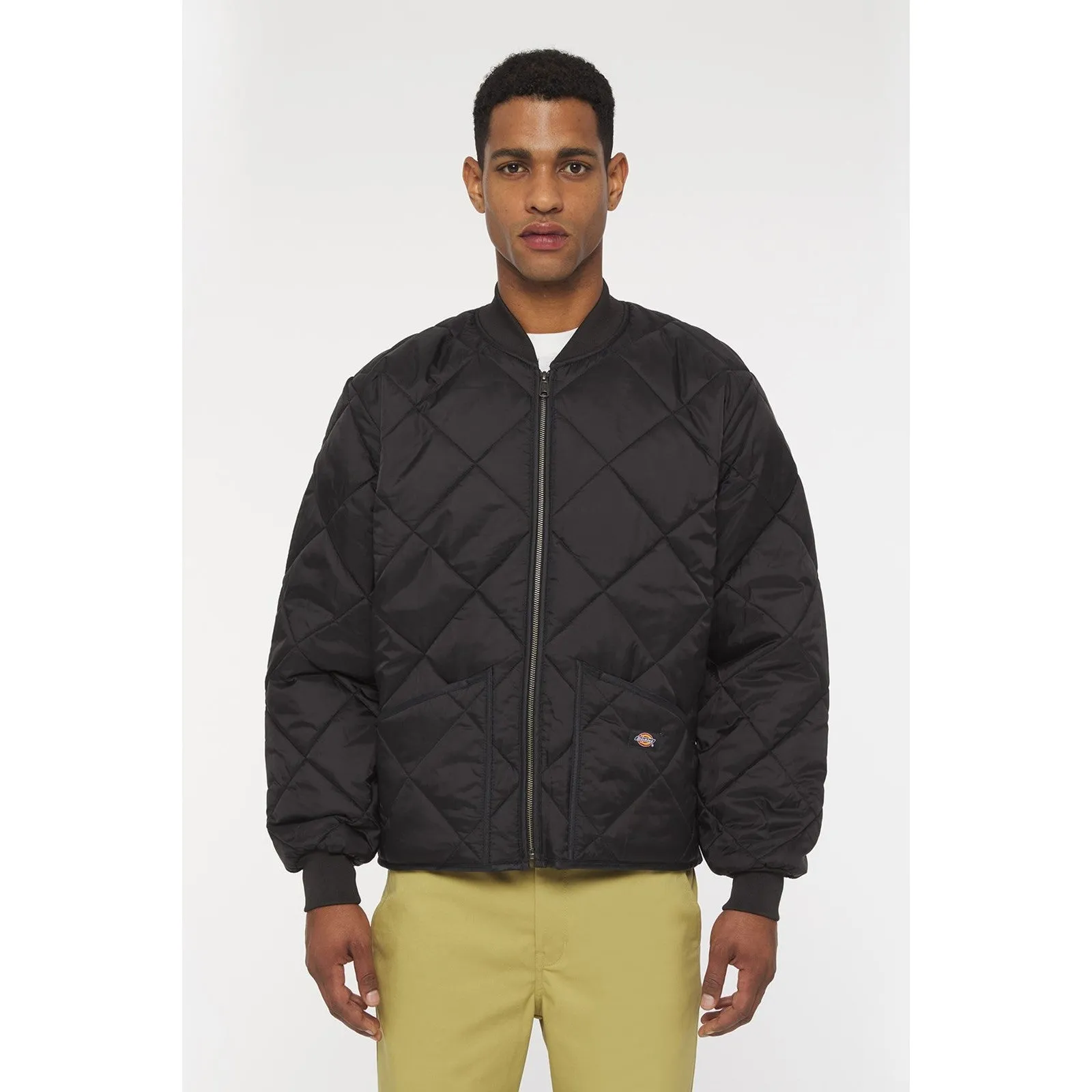 Dickies Diamond Quilted Nylon Jacket  Black